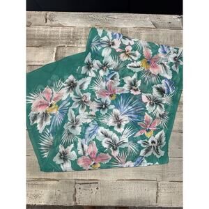 Vintage Tres Elli Scarf Made In Italy Floral Tropical Coquette Cottage